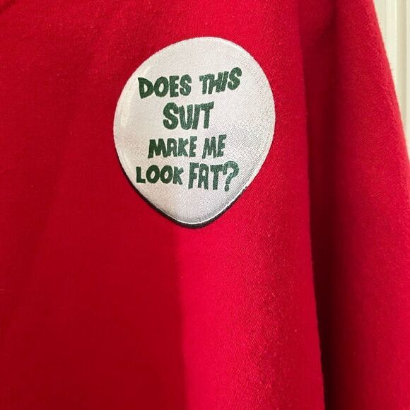 Men’s Substantial Santa Sweatshirt Does This Suit Make Me Look Fat 3XLTG - Picture 13 of 15